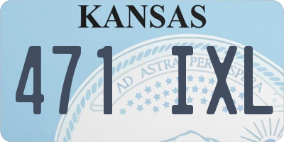 KS license plate 471IXL