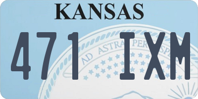 KS license plate 471IXM