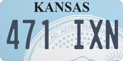 KS license plate 471IXN