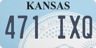 KS license plate 471IXQ