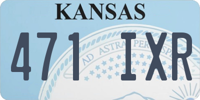 KS license plate 471IXR