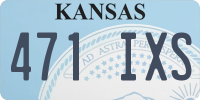 KS license plate 471IXS