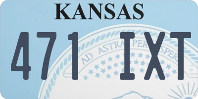 KS license plate 471IXT