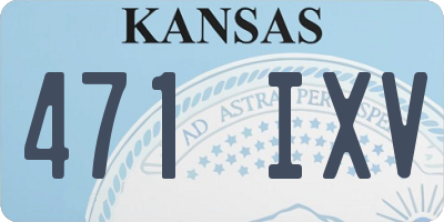 KS license plate 471IXV