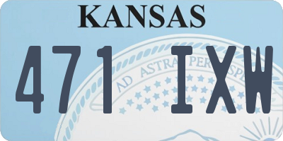 KS license plate 471IXW