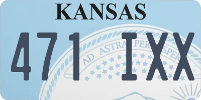KS license plate 471IXX