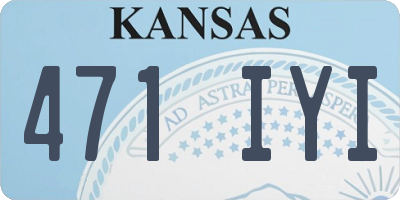 KS license plate 471IYI