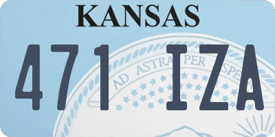 KS license plate 471IZA