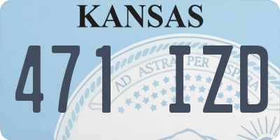 KS license plate 471IZD