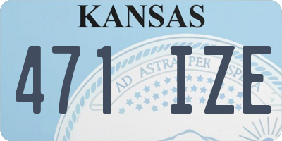 KS license plate 471IZE