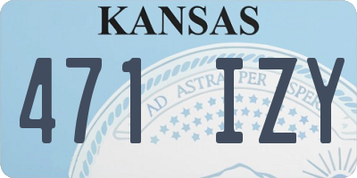 KS license plate 471IZY