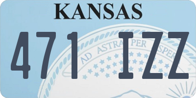KS license plate 471IZZ