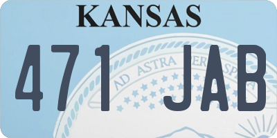 KS license plate 471JAB