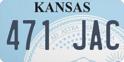 KS license plate 471JAC