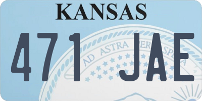 KS license plate 471JAE
