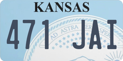 KS license plate 471JAI