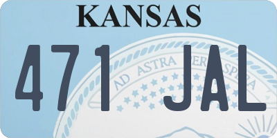 KS license plate 471JAL