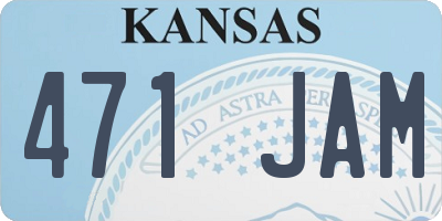 KS license plate 471JAM