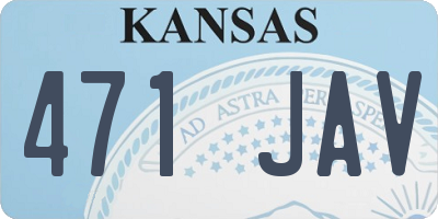 KS license plate 471JAV