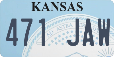 KS license plate 471JAW