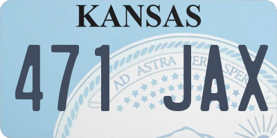 KS license plate 471JAX