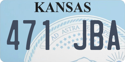 KS license plate 471JBA