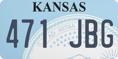 KS license plate 471JBG