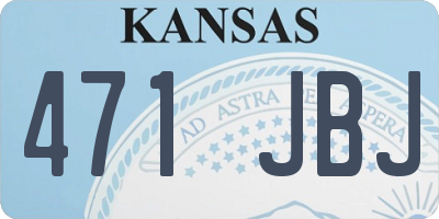 KS license plate 471JBJ