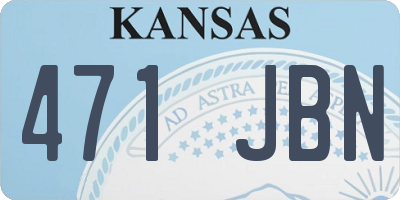 KS license plate 471JBN