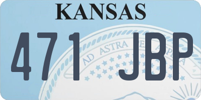 KS license plate 471JBP