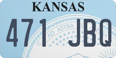 KS license plate 471JBQ