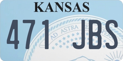 KS license plate 471JBS