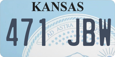 KS license plate 471JBW
