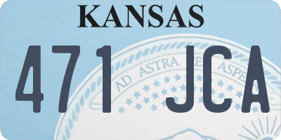 KS license plate 471JCA