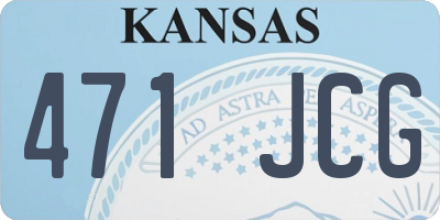 KS license plate 471JCG