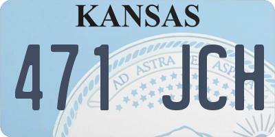 KS license plate 471JCH