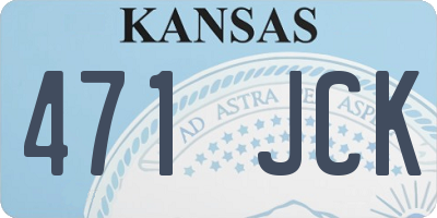 KS license plate 471JCK