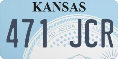 KS license plate 471JCR