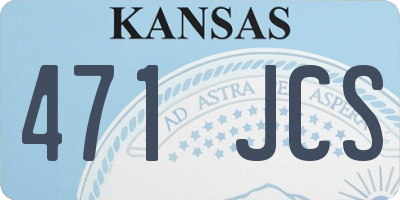 KS license plate 471JCS