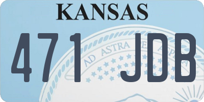 KS license plate 471JDB