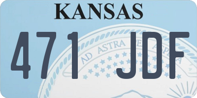 KS license plate 471JDF