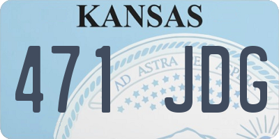 KS license plate 471JDG