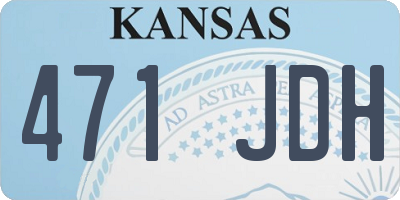 KS license plate 471JDH