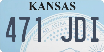 KS license plate 471JDI