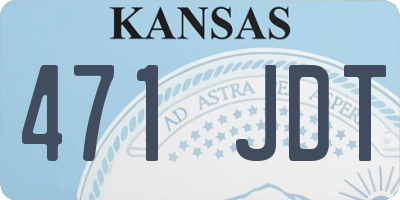 KS license plate 471JDT