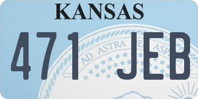 KS license plate 471JEB