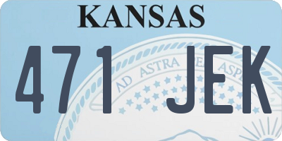 KS license plate 471JEK