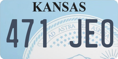 KS license plate 471JEO