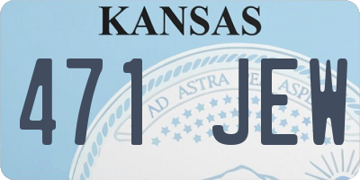 KS license plate 471JEW