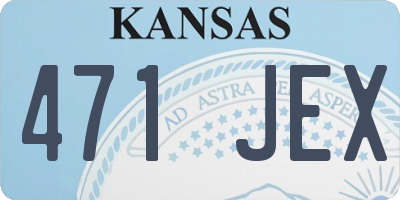 KS license plate 471JEX